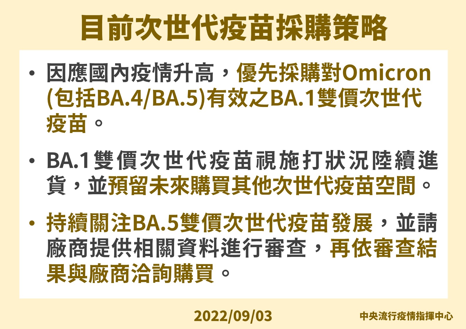 0903 目前次世代疫苗採購策略