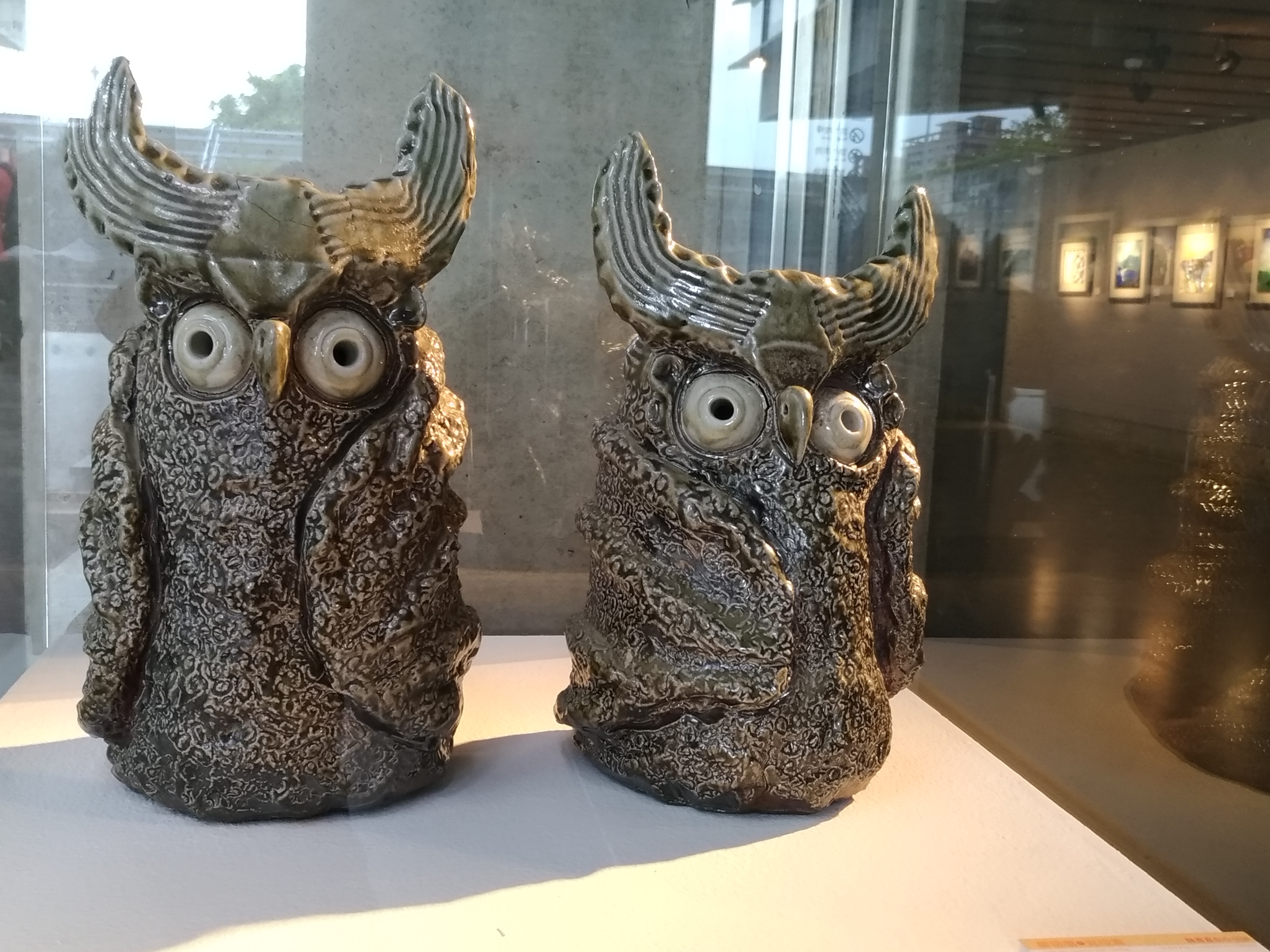 藝術家 陳萬富的貓頭鷹創作