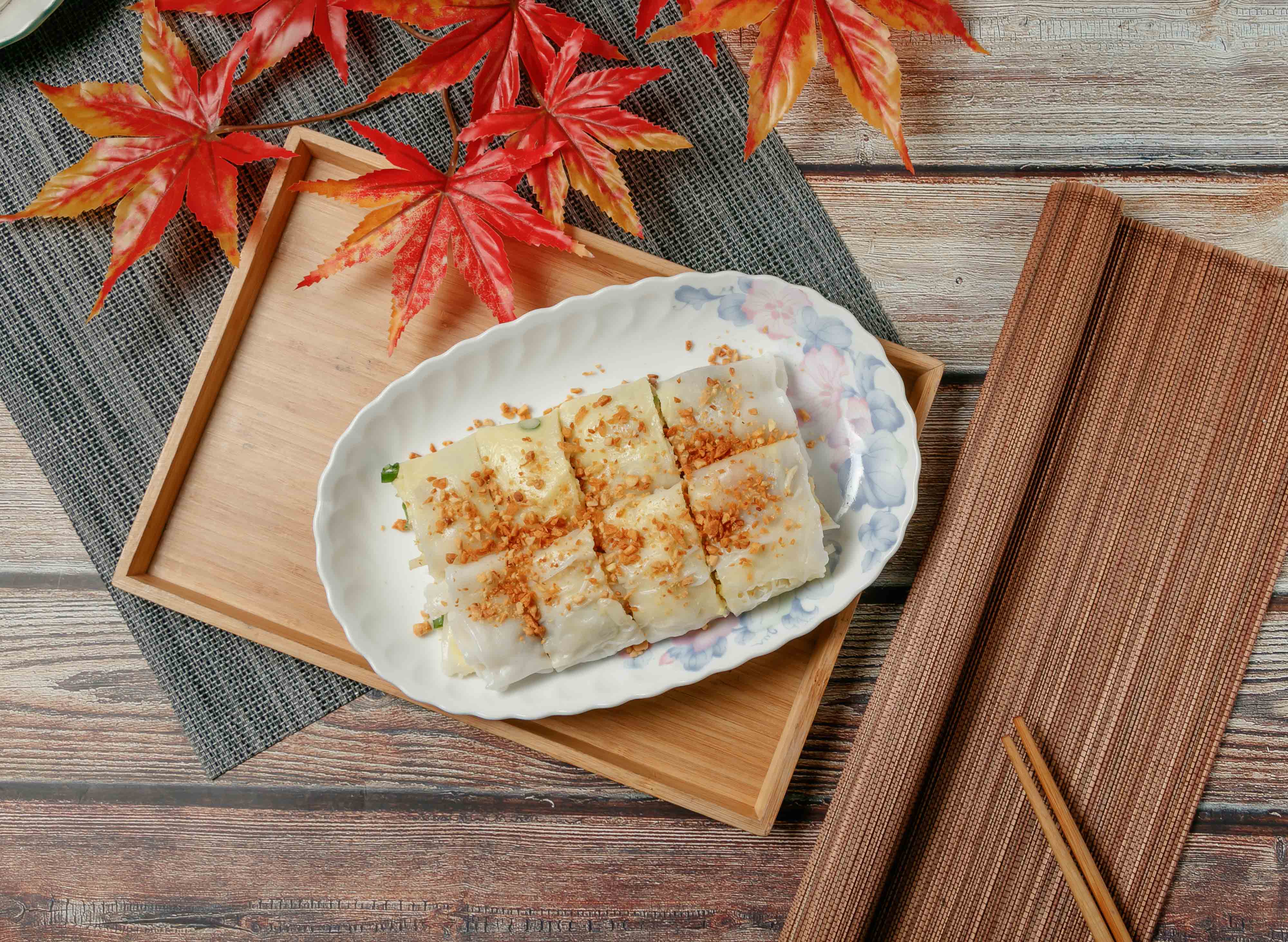 大陸梅縣的早餐--蒸鮮腸粉，在苗栗也吃得到喔