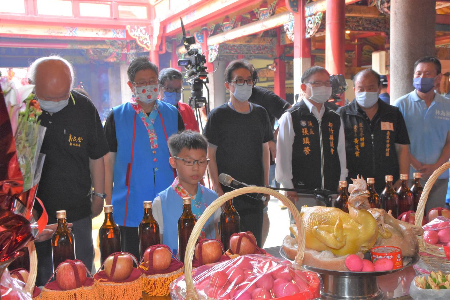 台灣最早的忠烈祠－－新埔褒忠亭義民廟，今年義民祭典首創由小學生擔任祝禱文禮生