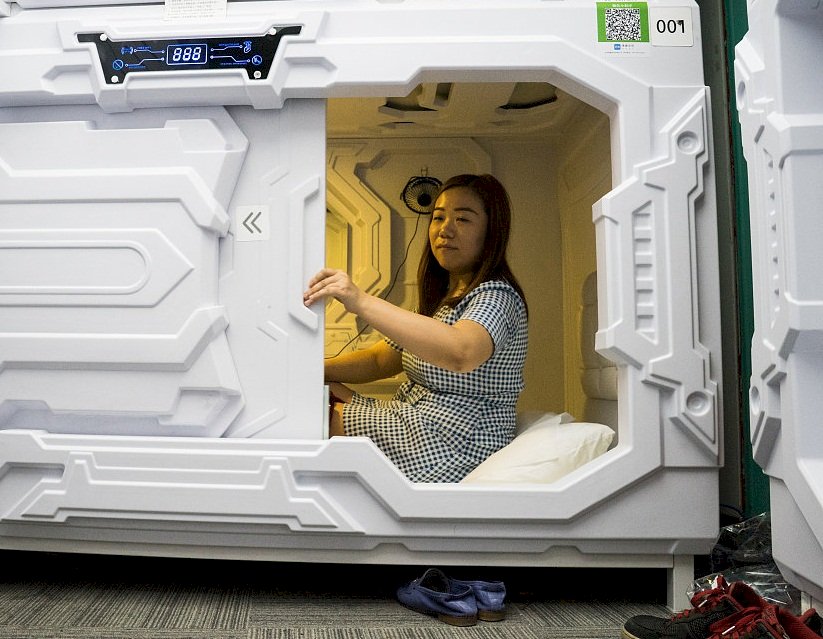 中國共享睡眠太空艙 半小時27元
