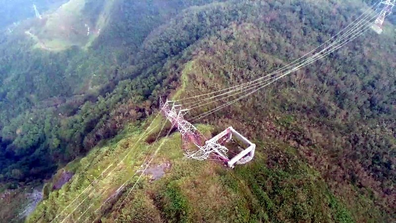 和平電廠倒塌輸電塔 預計15工作天修復