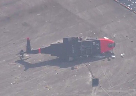 日海上自衛隊直升機岩國基地意外傾覆