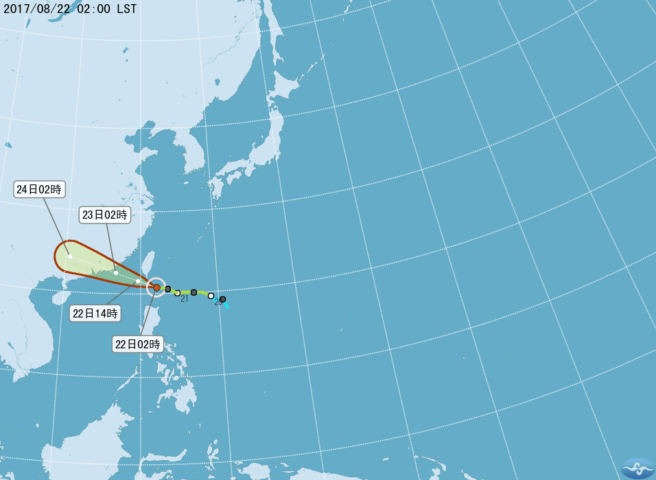 颱風外圍環流影響 易有局部大雨豪雨發生