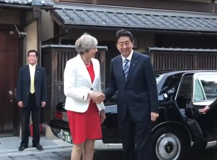 北韓射彈後梅伊訪日 英日加強安全合作