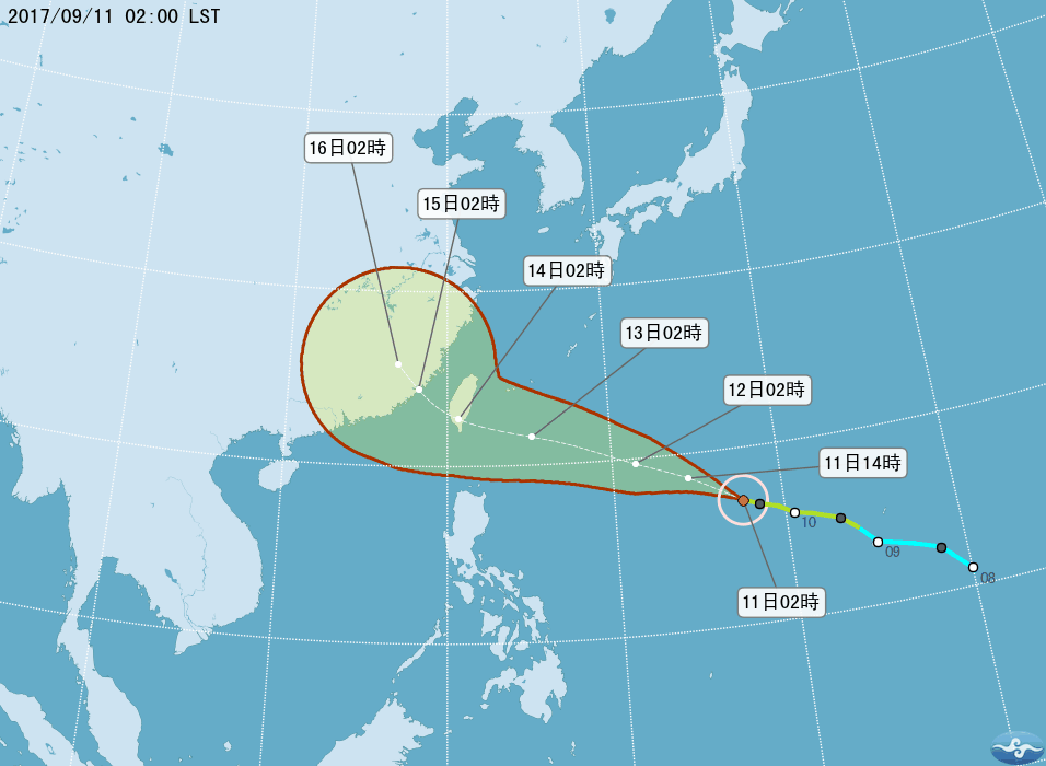 泰利不排除變強颱 暴風圈14日恐罩全台