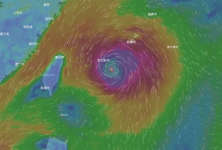 泰利颱風接近 14日午前影響最明顯