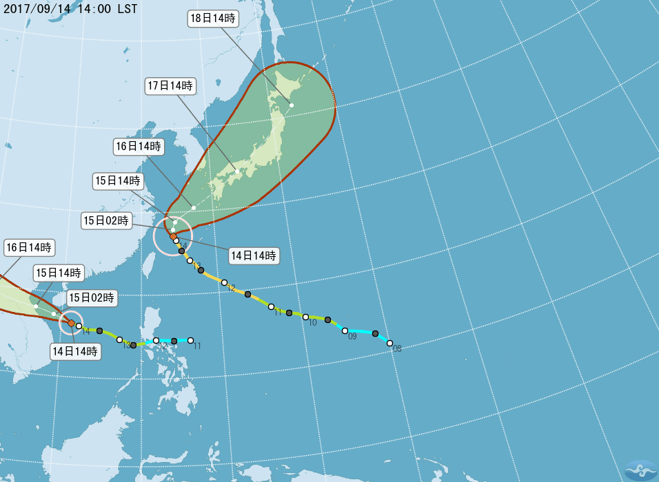 雙颱將分襲日本及越南 往返民眾多留意