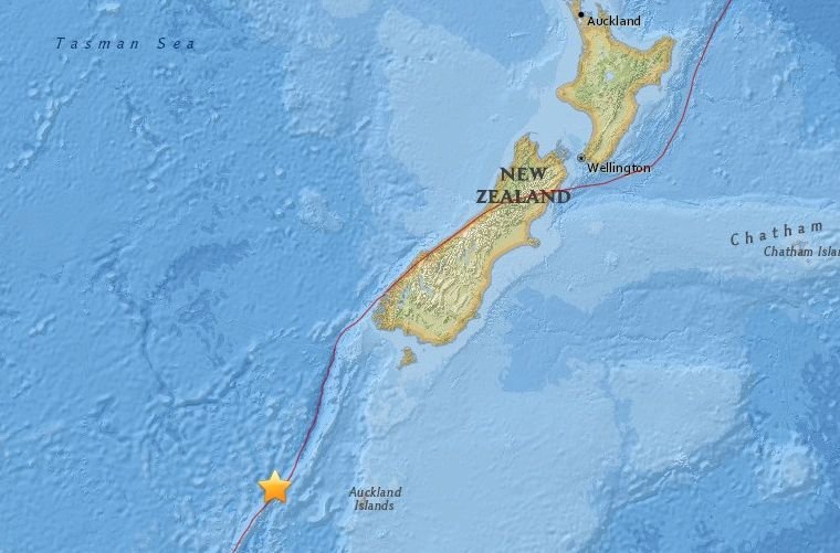 紐西蘭南部6.1地震 未立即發佈海嘯警報