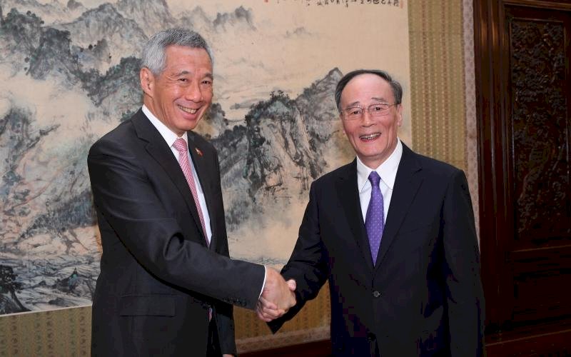王岐山會李顯龍 自稱很意外有先請示