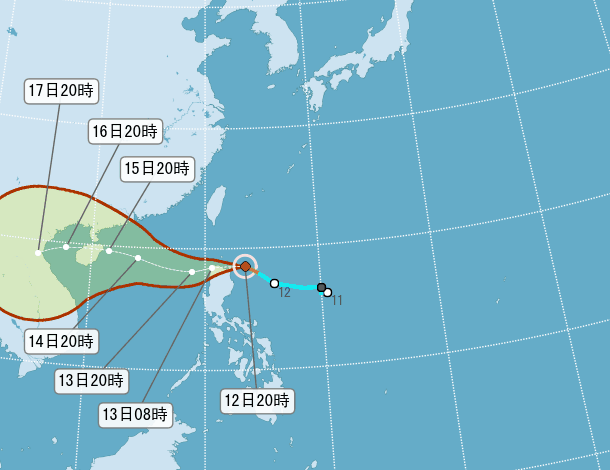 輕颱卡努形成 東半部易豪雨