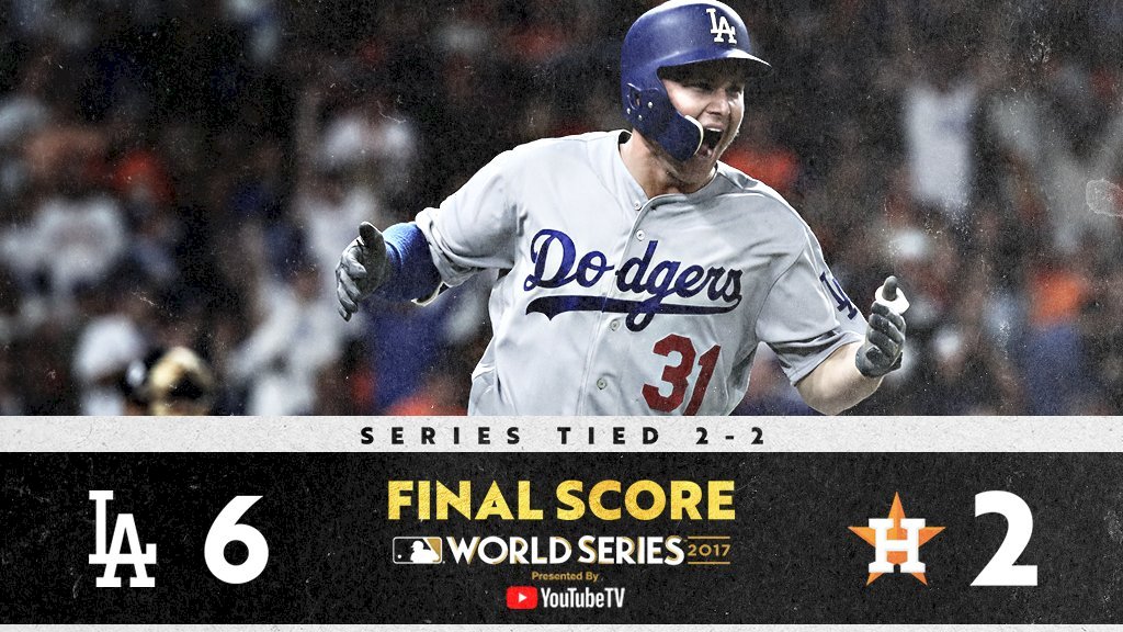 MLB世界大賽 道奇太空人戰績扳平