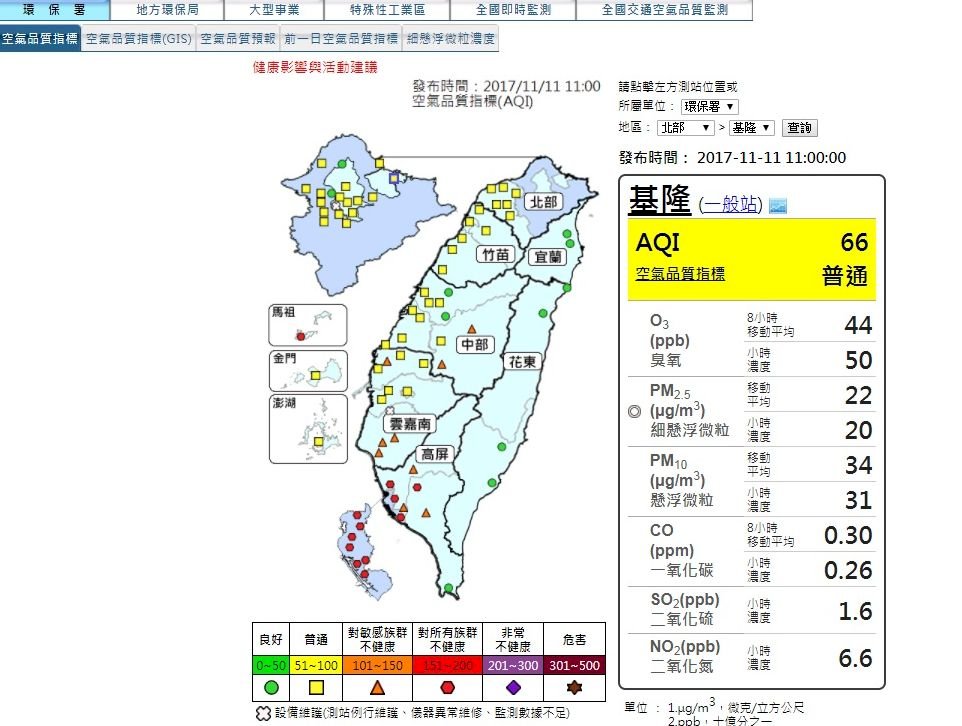 境外空污襲台  12測站空氣品質紅害