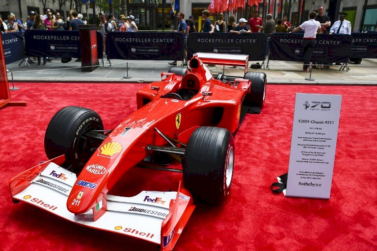 舒馬赫座駕2億落槌 破當代F1車拍賣紀錄