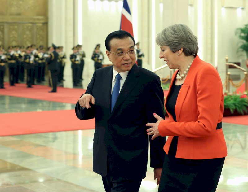 梅伊訪中會李克強 英國脫歐議題相隨