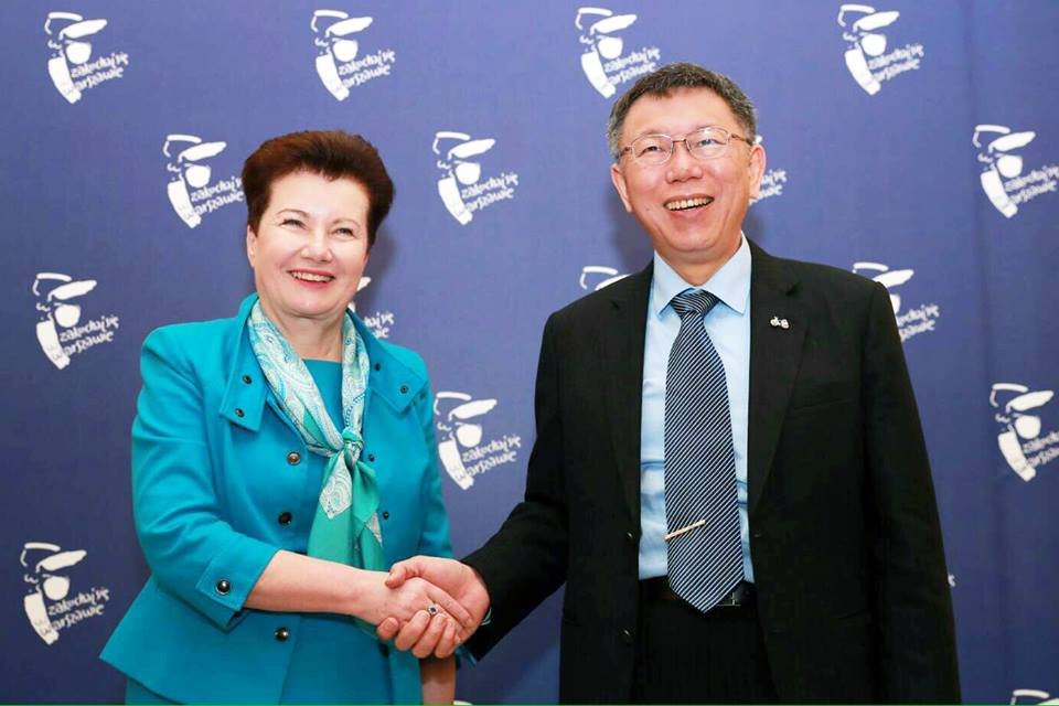柯文哲訪華沙 受市長熱烈歡迎