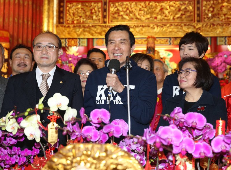 馬英九參拜指南宮 否認選國民黨主席