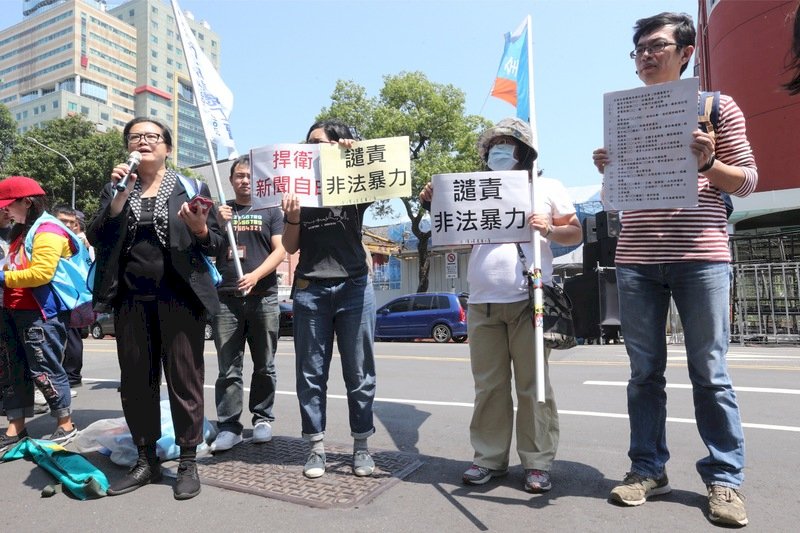 反軍改陳抗持續 全傳媒工會籲保障採訪權力