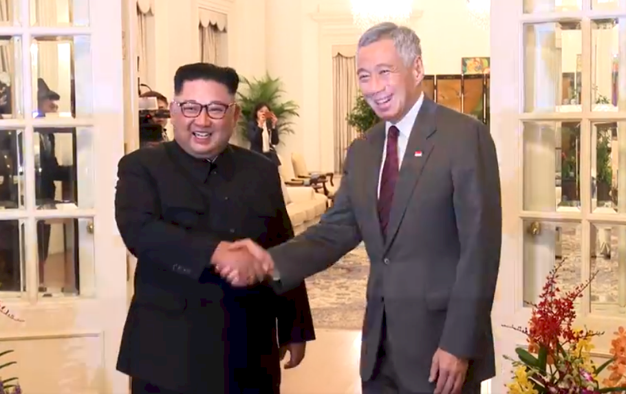 金正恩會晤李顯龍