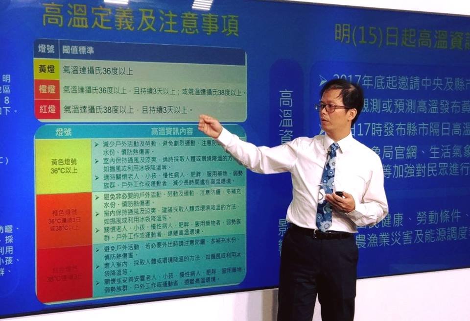 防範熱傷害 高溫預警燈號明上線