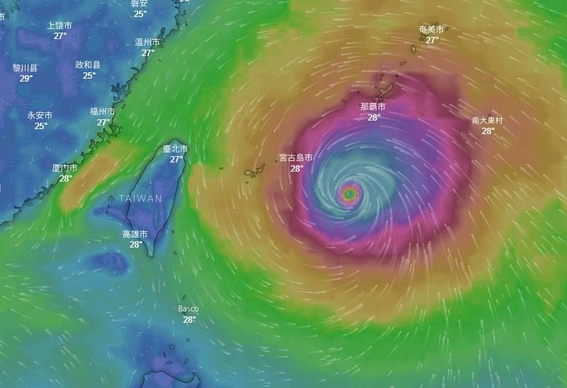 強颱逼近 中部以北宜蘭防強風豪雨