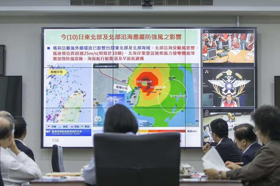 關切颱風災防 總統視訊會議指示全力因應
