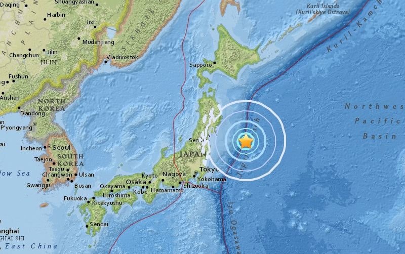 日本東岸外海遭規模5.6強震襲擊 未傳出災情