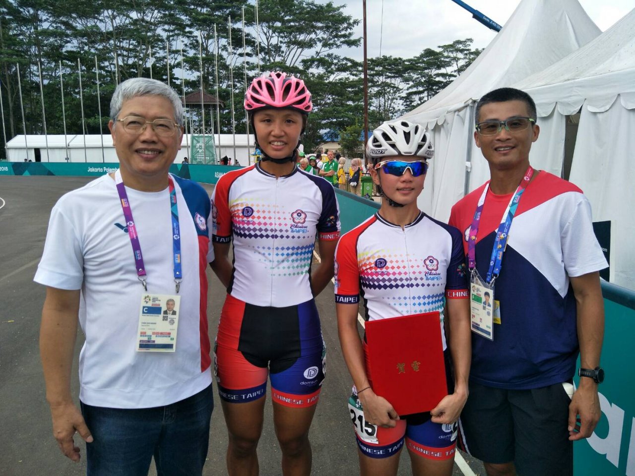 印尼亞運/女子滑輪溜冰20km公路賽 中華隊一金一銅