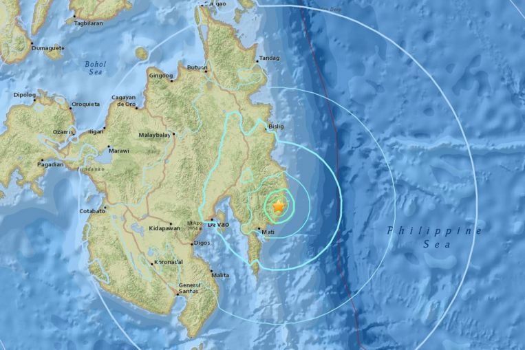 USGS：菲南傳規模6.4地震