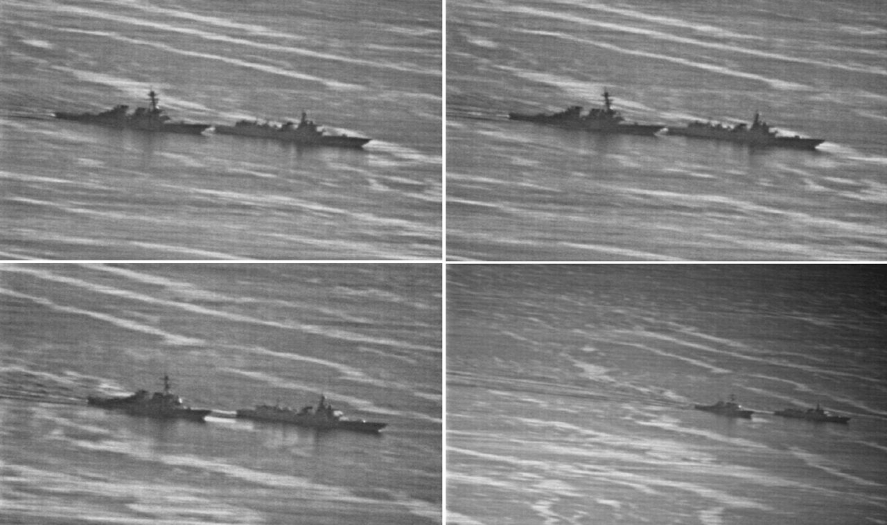 4張照片看清楚 美中軍艦南海險撞