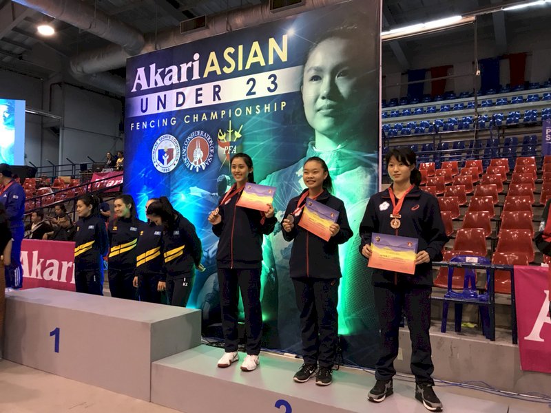 亞洲U23擊劍錦標賽 中華女將團體軍刀摘銅