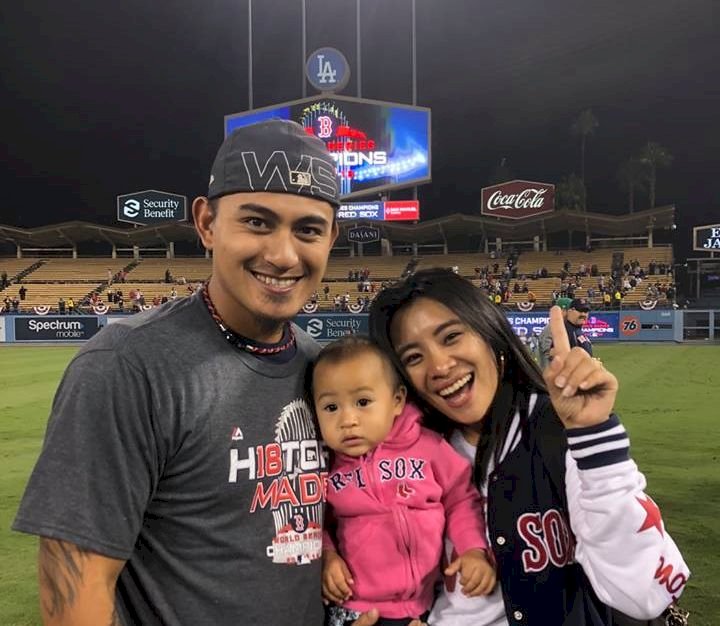 林子偉初嚐MLB冠軍滋味 妻女一路相隨
