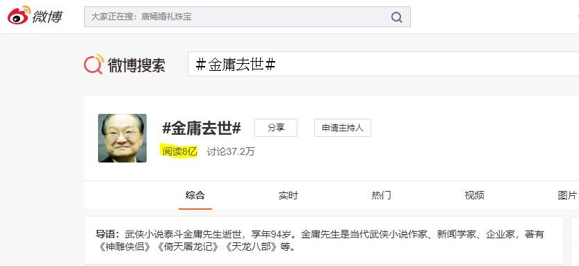 悼金庸 中國讀者：每個人都有自己的天龍八部