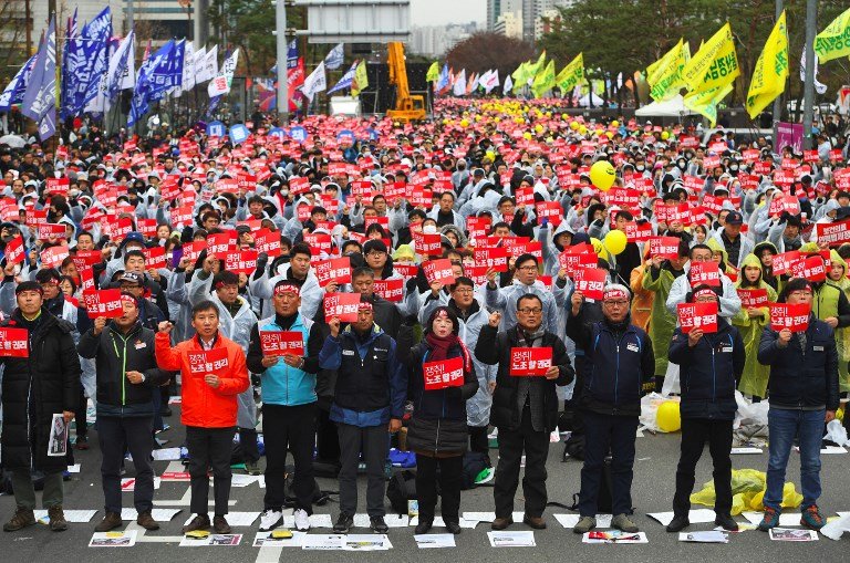 抗議政府勞動政策倒退 南韓全國大罷工