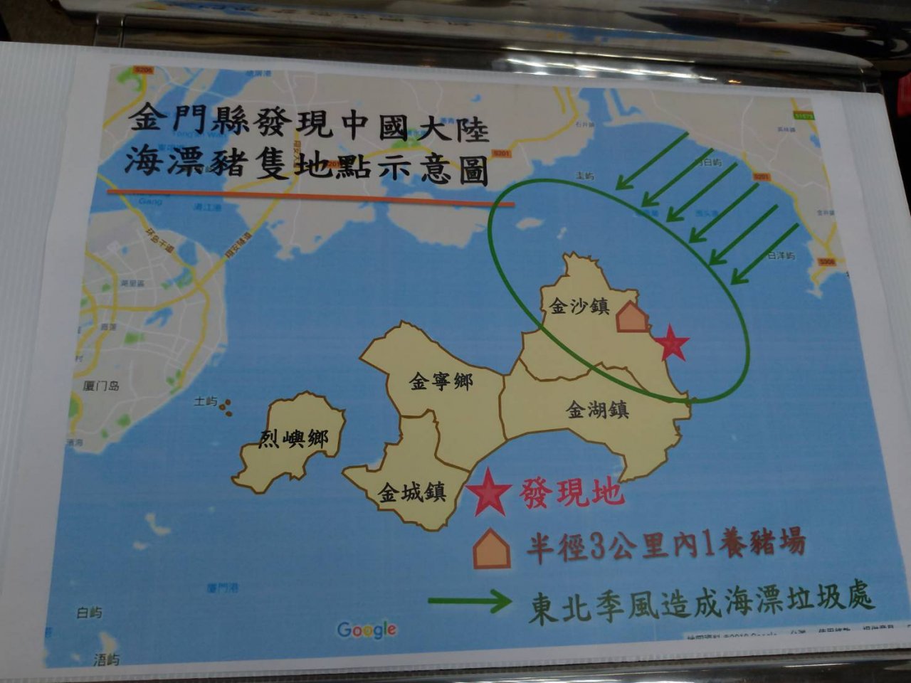 農委會3項分析 指金門非洲豬瘟死豬為中國海漂