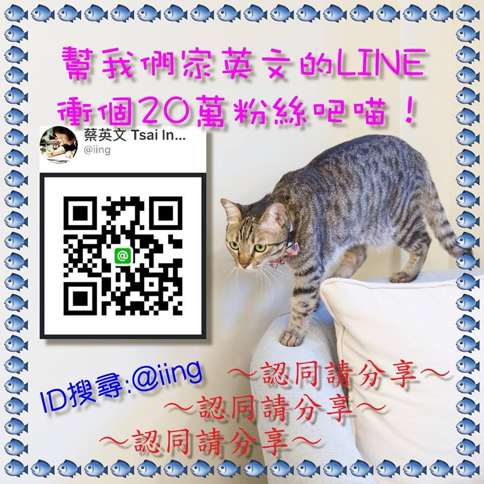 加蔡總統當好友 有緣LINE一下
