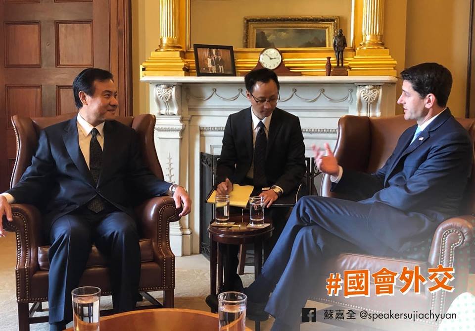 美眾院挺台重返世衛 蘇嘉全：國會外交向前行
