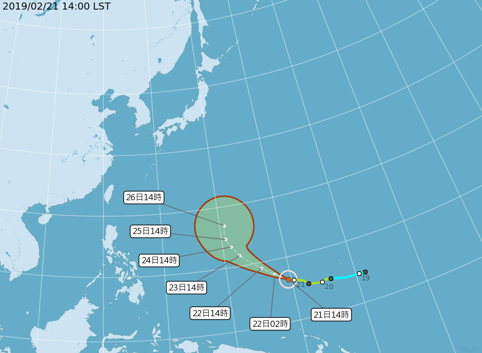 蝴蝶颱風增為中颱 &nbsp;影響台灣機率低