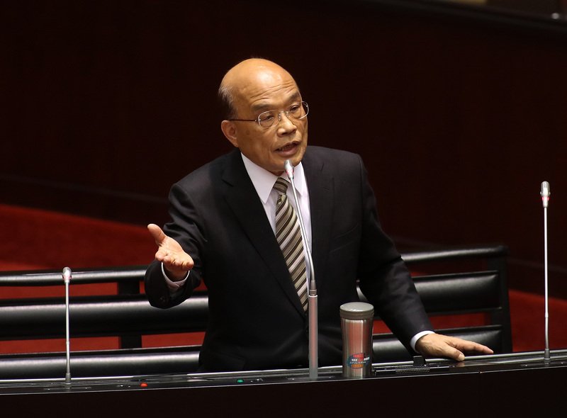 蘇揆：台灣目前沒有重啟核四的條件