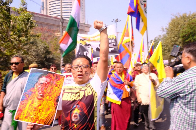 數千藏人遊行要自由 籲台灣千萬別相信中國