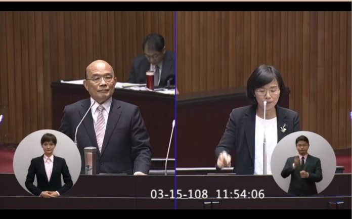 立委蘇巧慧質詢閣揆父蘇貞昌 寫下國會歷史