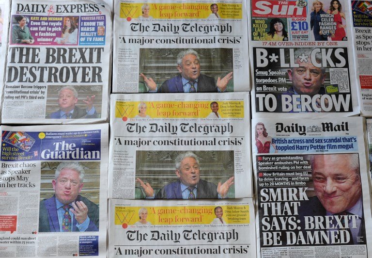 英下院議長打亂脫歐程序 英媒：脫歐毀滅者