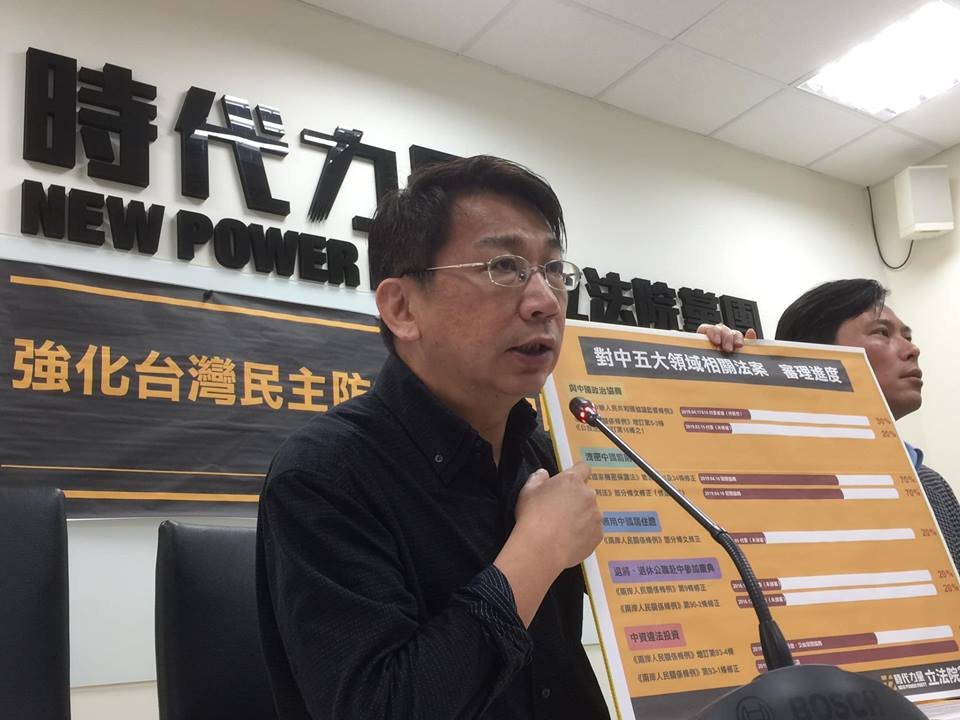 中共頻挑釁  時力促國會完成民主防衛機制修法