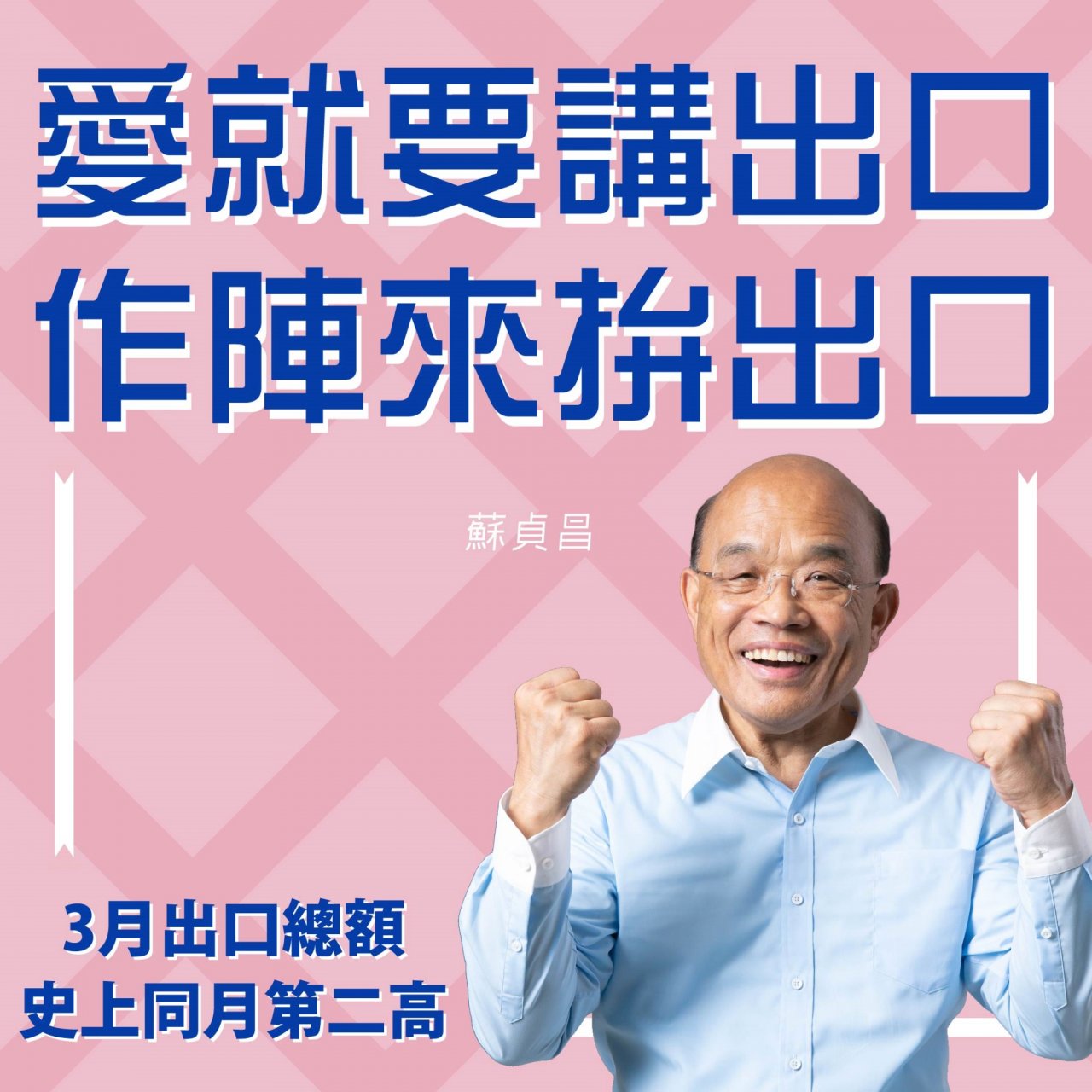 政府拚經濟 蘇揆：3月出口創史上同期次高