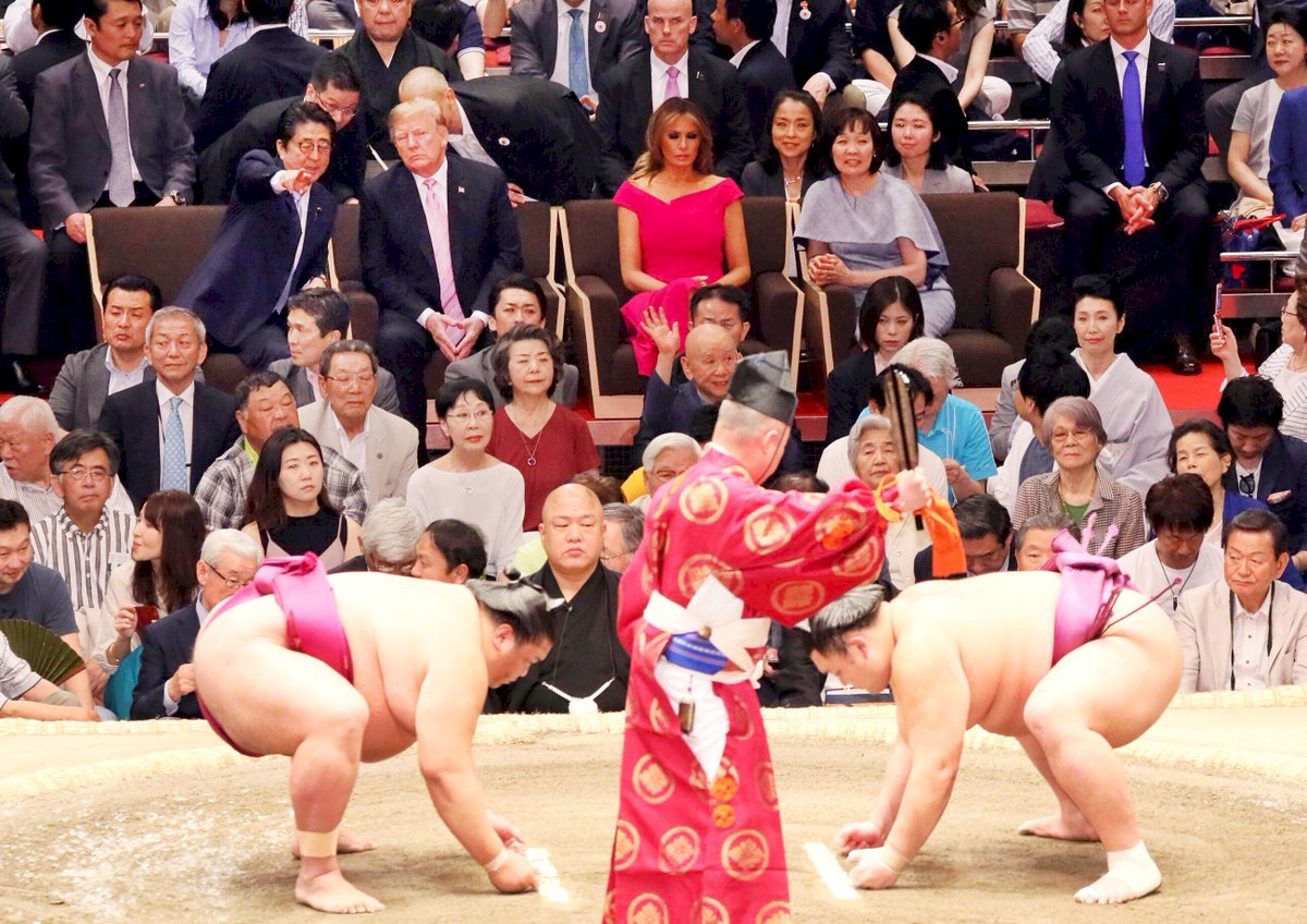 暢快玩一天 美日領袖正式會談今登場