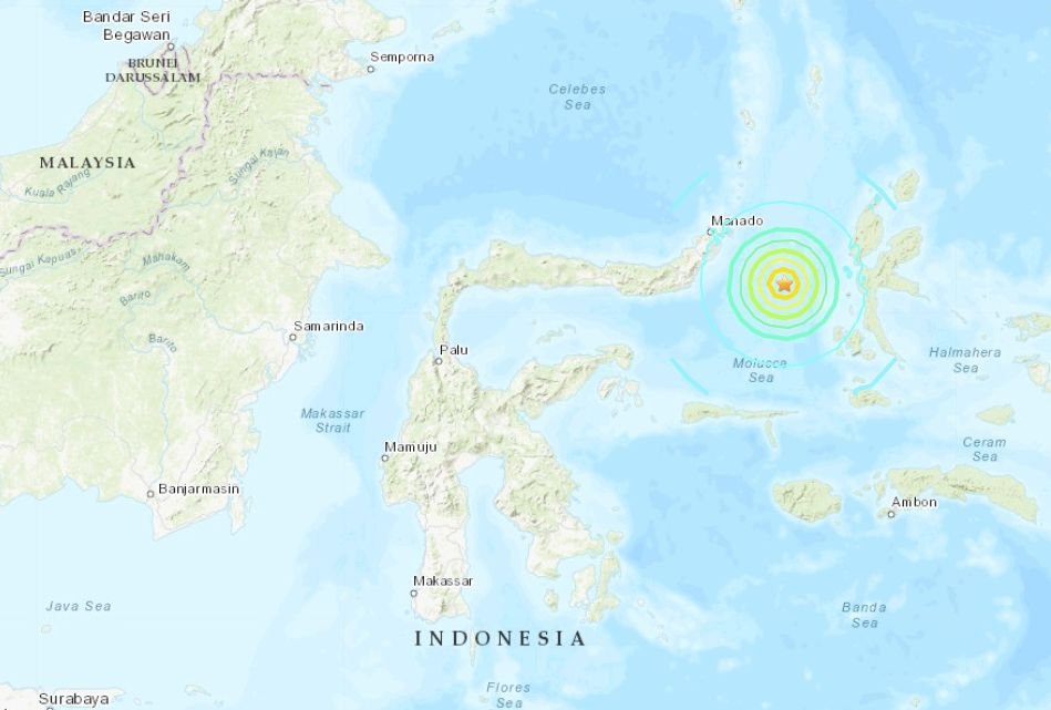 印尼外海6.9強震未傳災損 海嘯警報解除