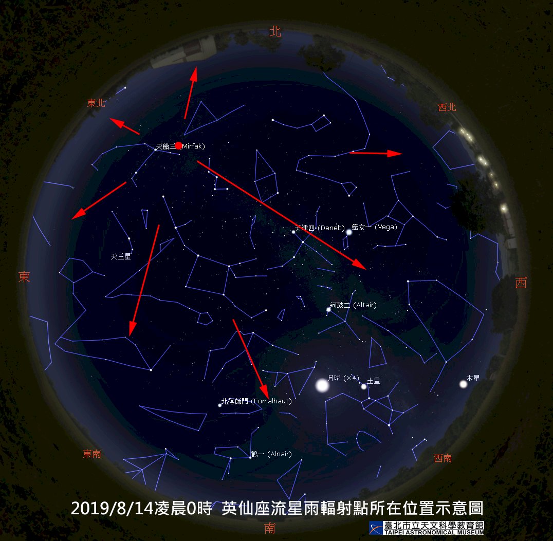 英仙座流星雨來了  13日最大值