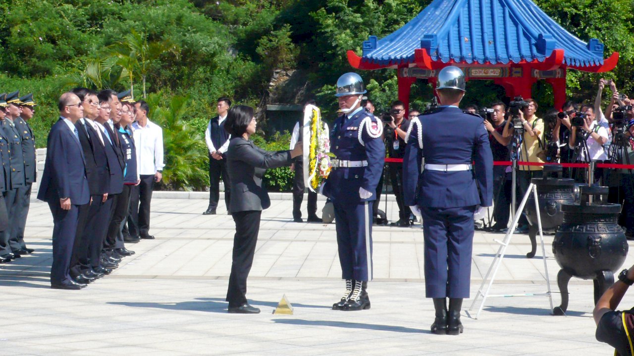 蔡總統談八二三精神 團結捍衛自由民主及主權
