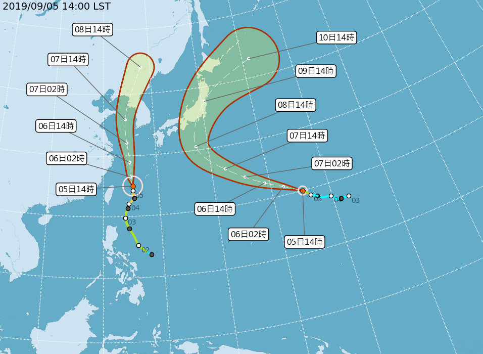 颱風法西形成 對台無影響