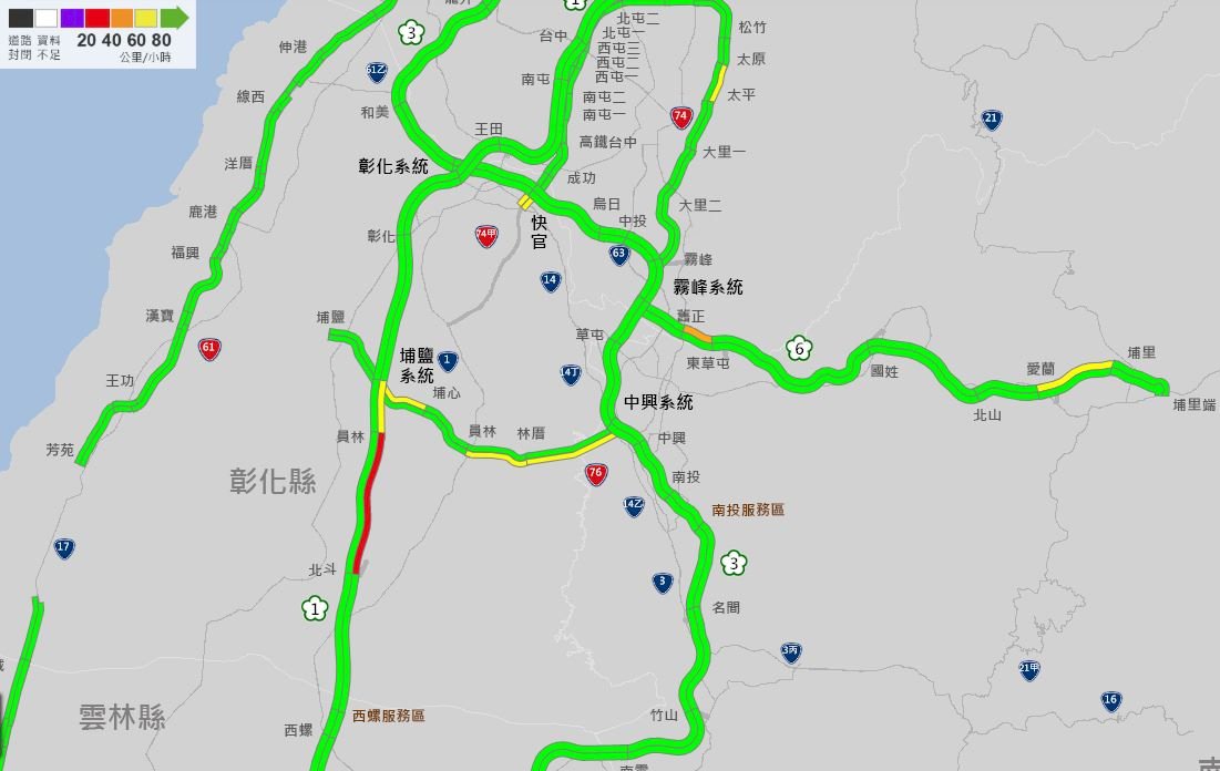 中秋收假日國道9路段易塞 集中在午後北上